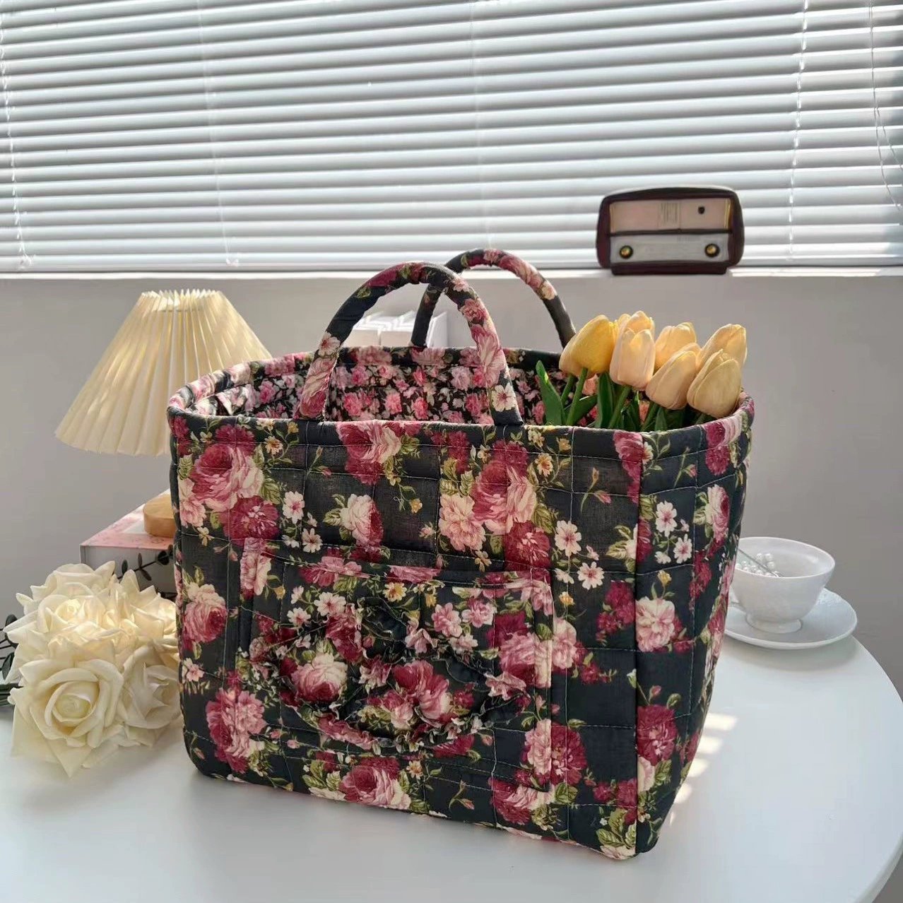 Panier de rangement en tissu bohème