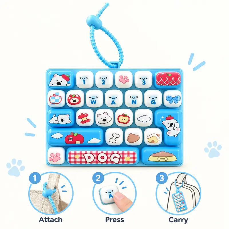 ⌨️ Cute Mini Keyboard Keychain – 4 Adorable Pastel Styles!
