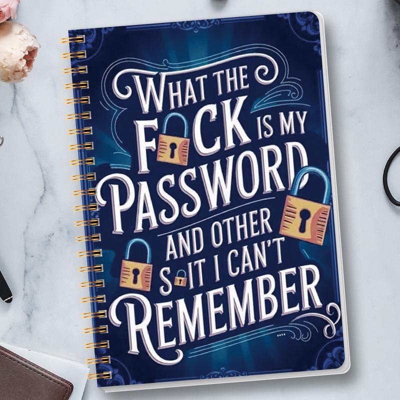 Funny Password Notebook- Spiral Bound