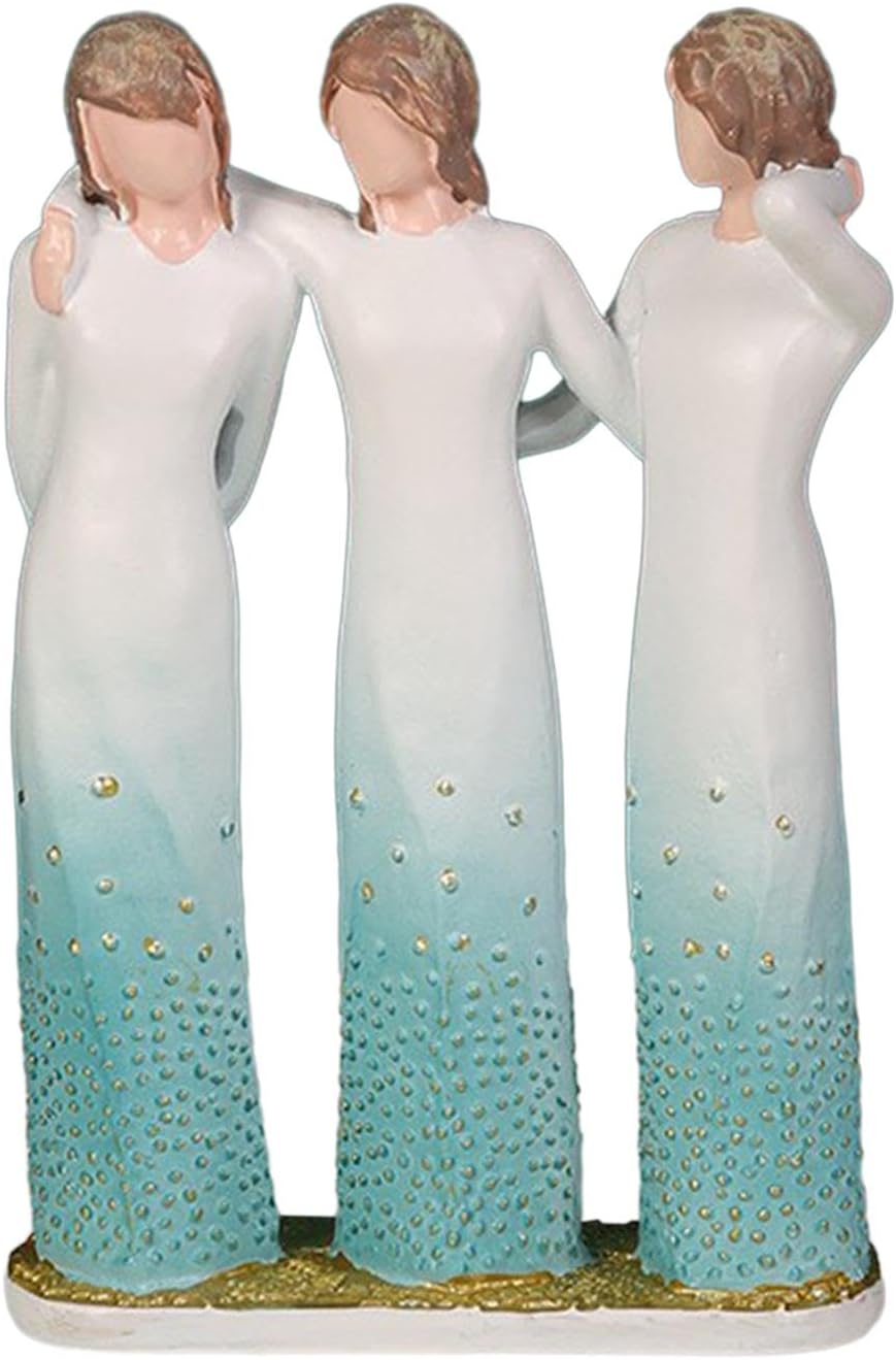 Sister Figurine Gift – 3 Sisters Resin Sculpture for Bestie & Women