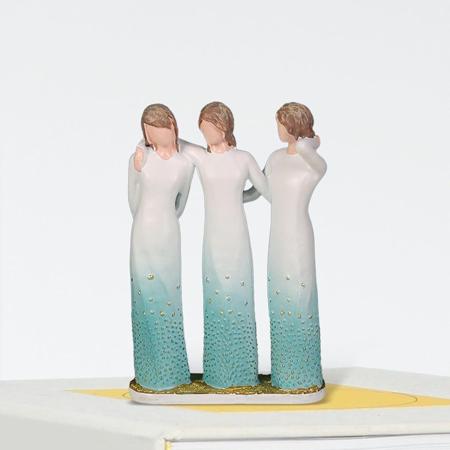 Sister Figurine Gift – 3 Sisters Resin Sculpture for Bestie & Women