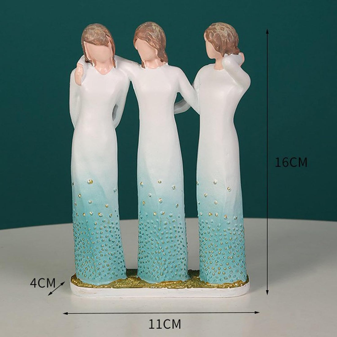 Sister Figurine Gift – 3 Sisters Resin Sculpture for Bestie & Women