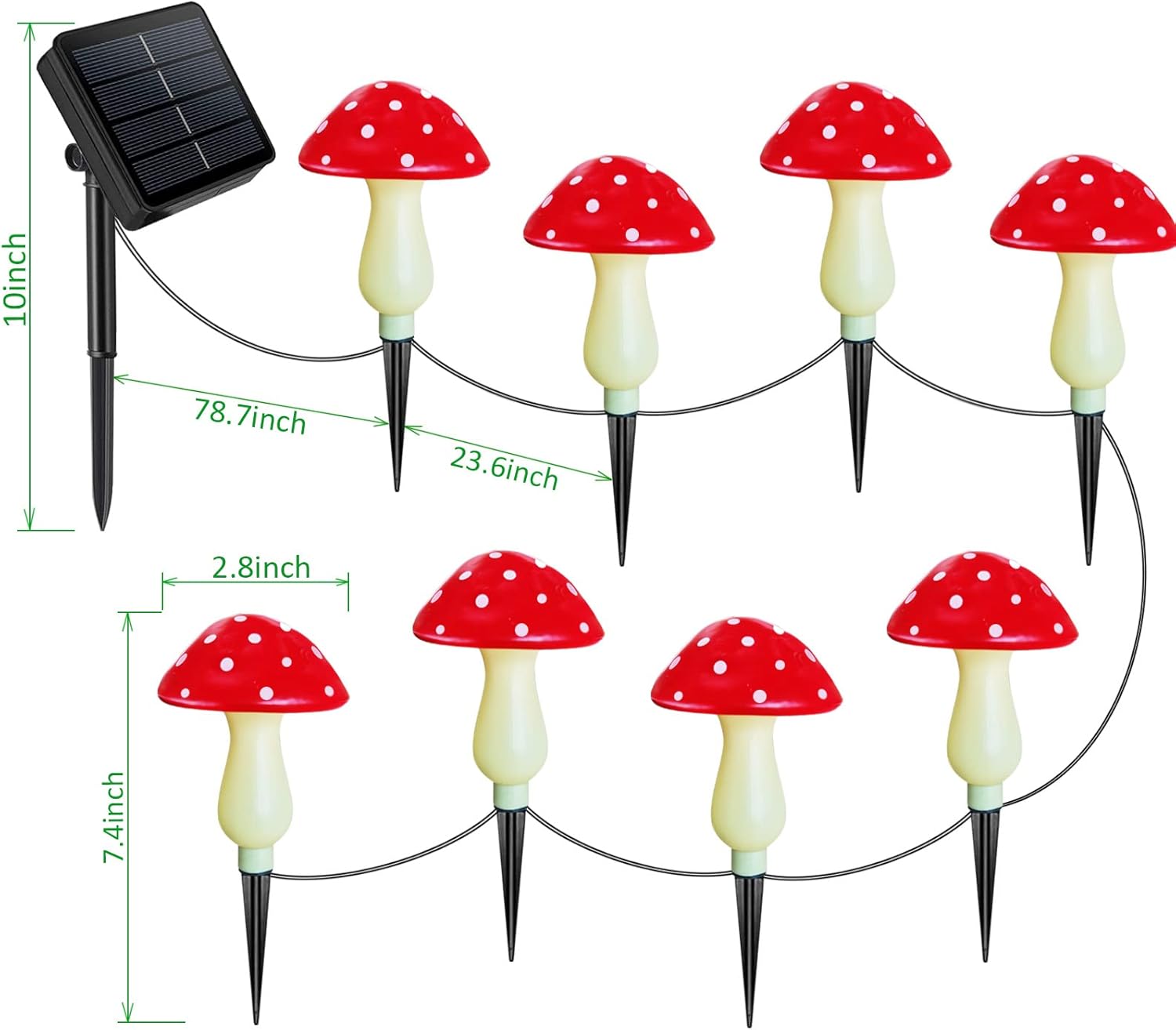 Solar Mushroom Garden Stake Light