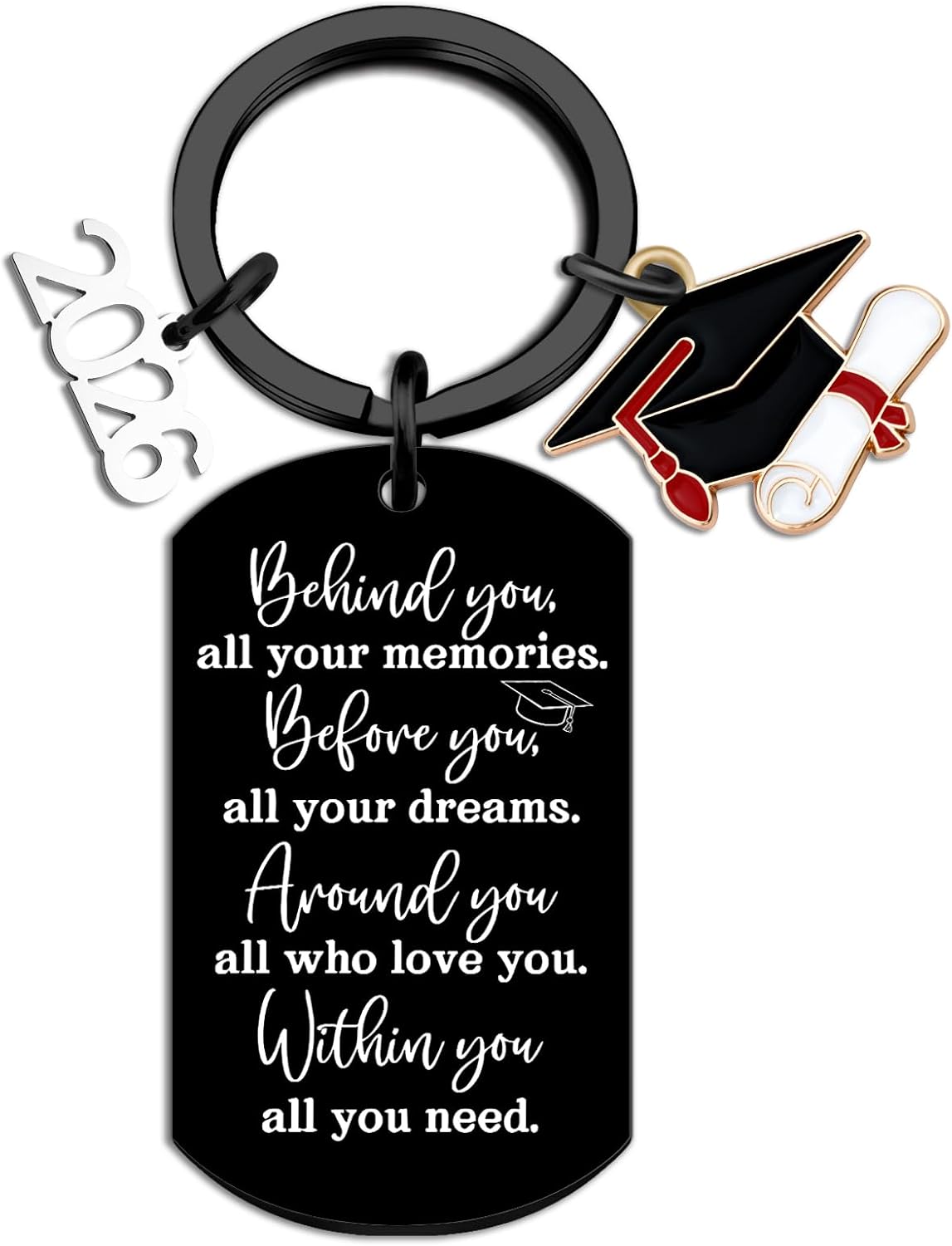 Cadeau Porte-clés Diplômé 2026 – Souvenir Inspirant pour Lui et Elle