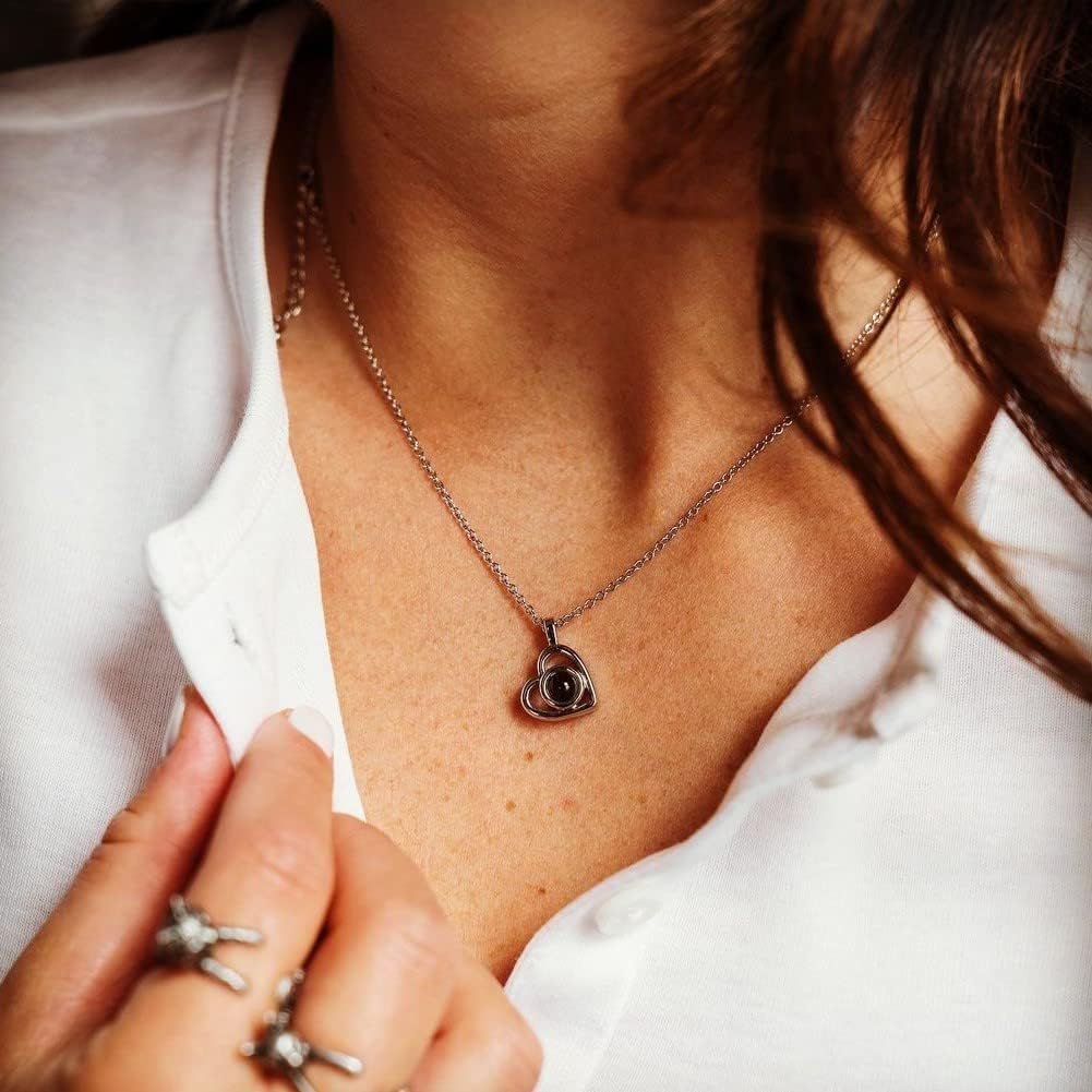 Personalized Picture Projection Necklace for Women