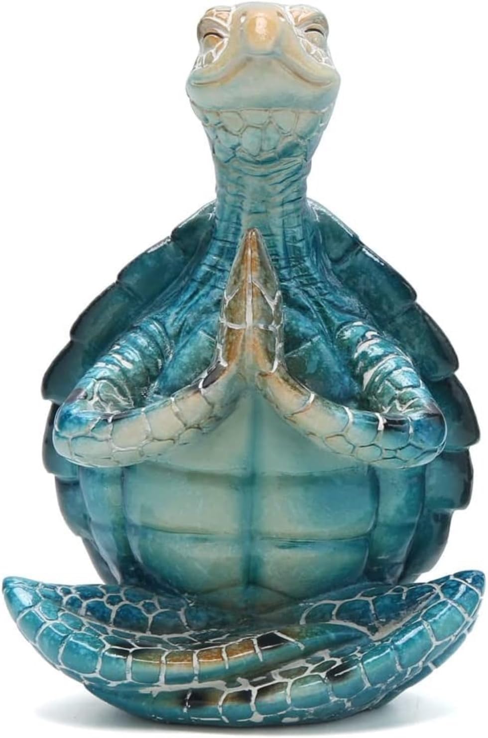 Décoration de yoga méditation tortue de mer, figurine de jardin tortue de mer méditant décorations de plage côtières