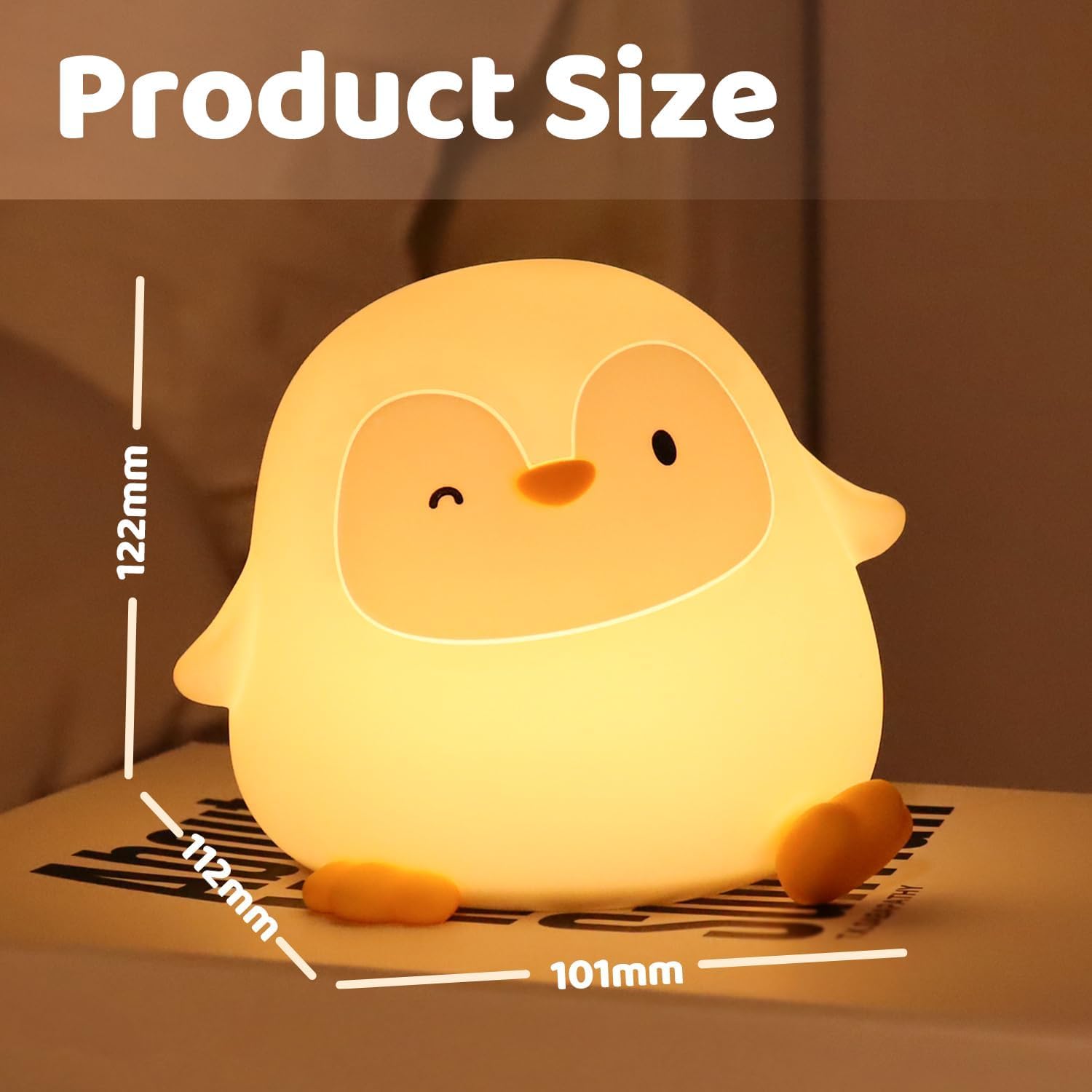 Penguin Silicone Night Light for Kids