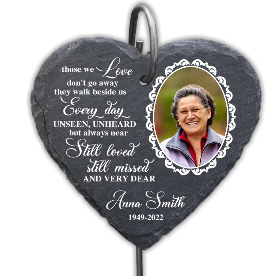 Personalized Garden Slate, Grave Marker Sympathy Gift for Family Members