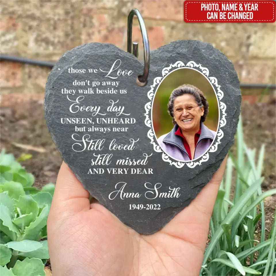Personalized Garden Slate, Grave Marker Sympathy Gift for Family Members