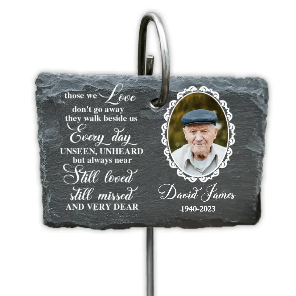 Personalized Garden Slate, Grave Marker Sympathy Gift for Family Members