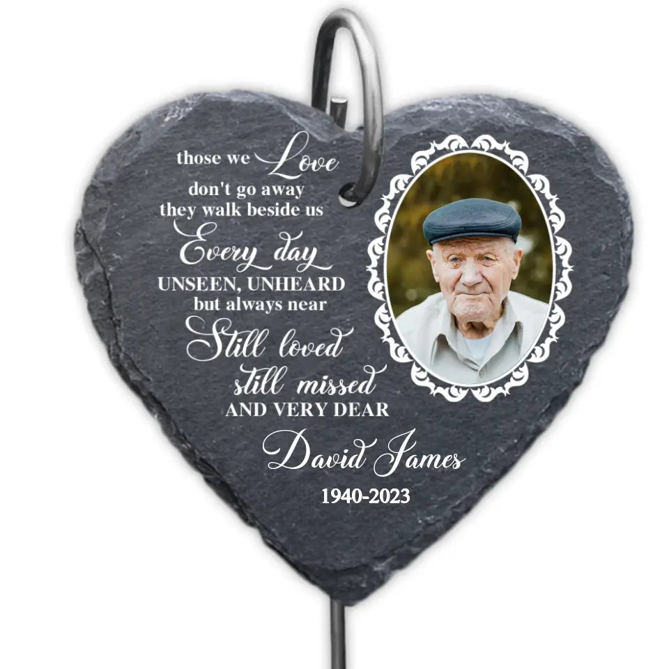 Personalized Garden Slate, Grave Marker Sympathy Gift for Family Members