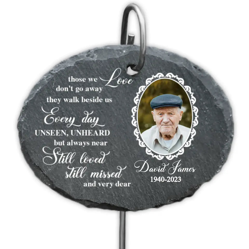 Personalized Garden Slate, Grave Marker Sympathy Gift for Family Members