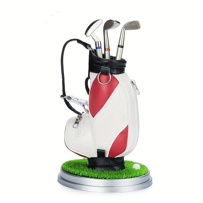 Golf Pen Holder with 3-Pen Set – Stylish Desk Organizer for Golf Lovers