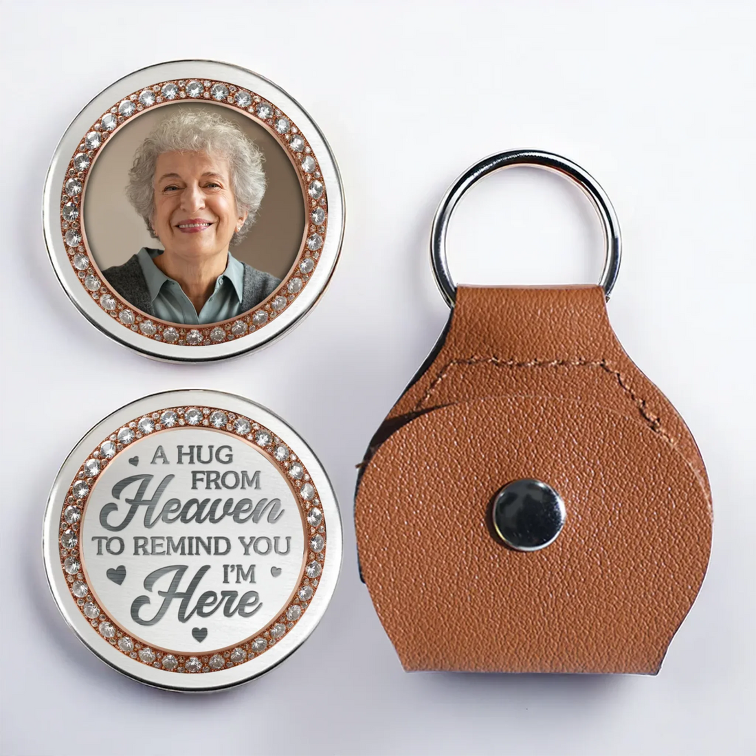 Custom Photo Pocket Hug - Personalized Memorial Sympathy Gifts