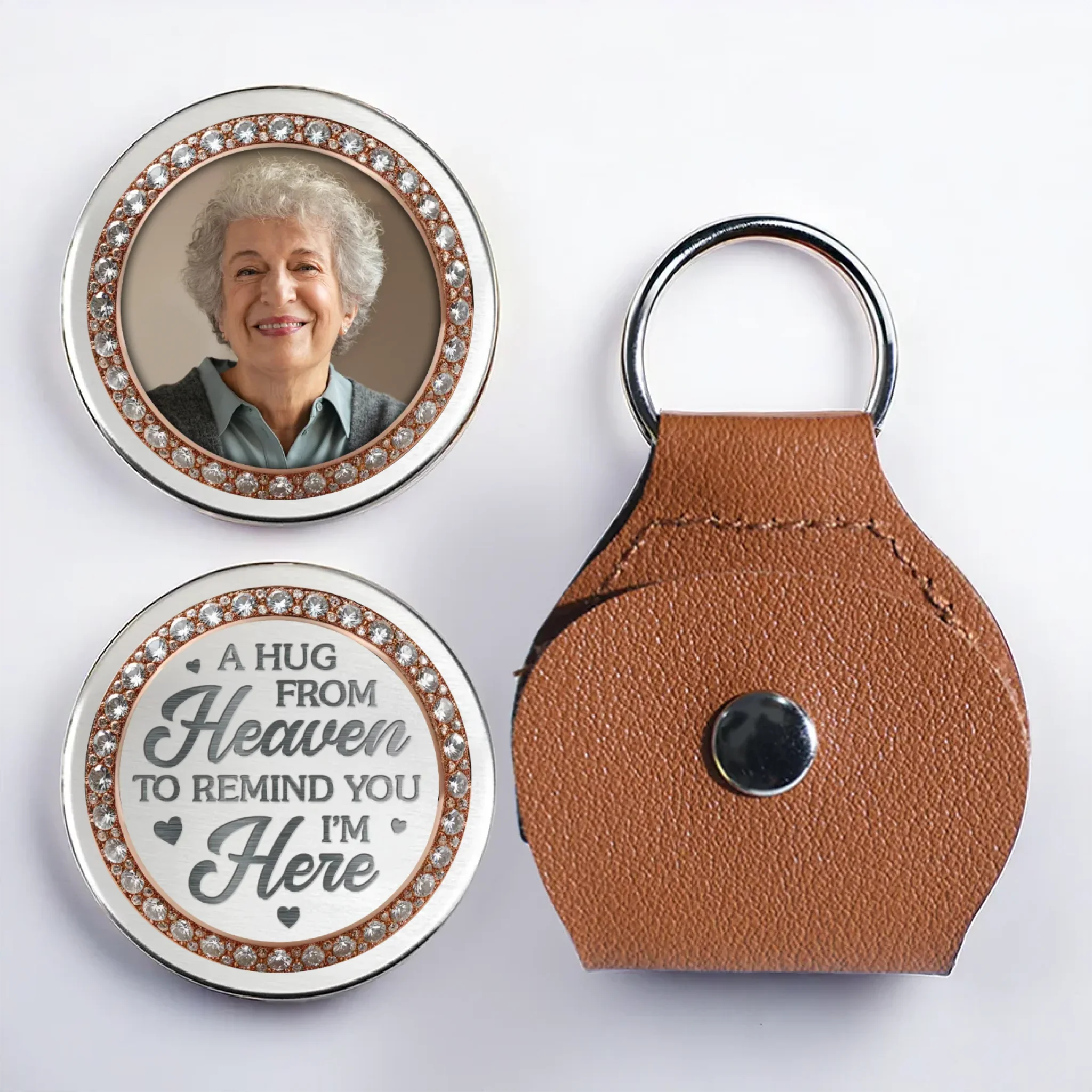 Custom Photo Pocket Hug - Personalized Memorial Sympathy Gifts