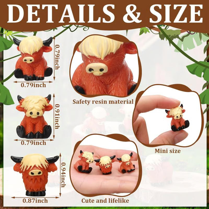Easter Egg Hunt Alternative: Mini Highland Cow Figurines for Hide & Seek