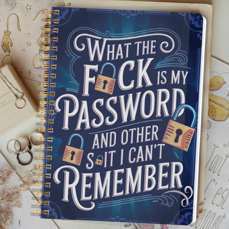 Funny Password Notebook- Spiral Bound