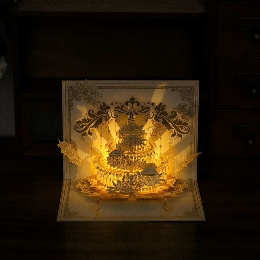 Illuminated Pop Up Birthday Gift Card