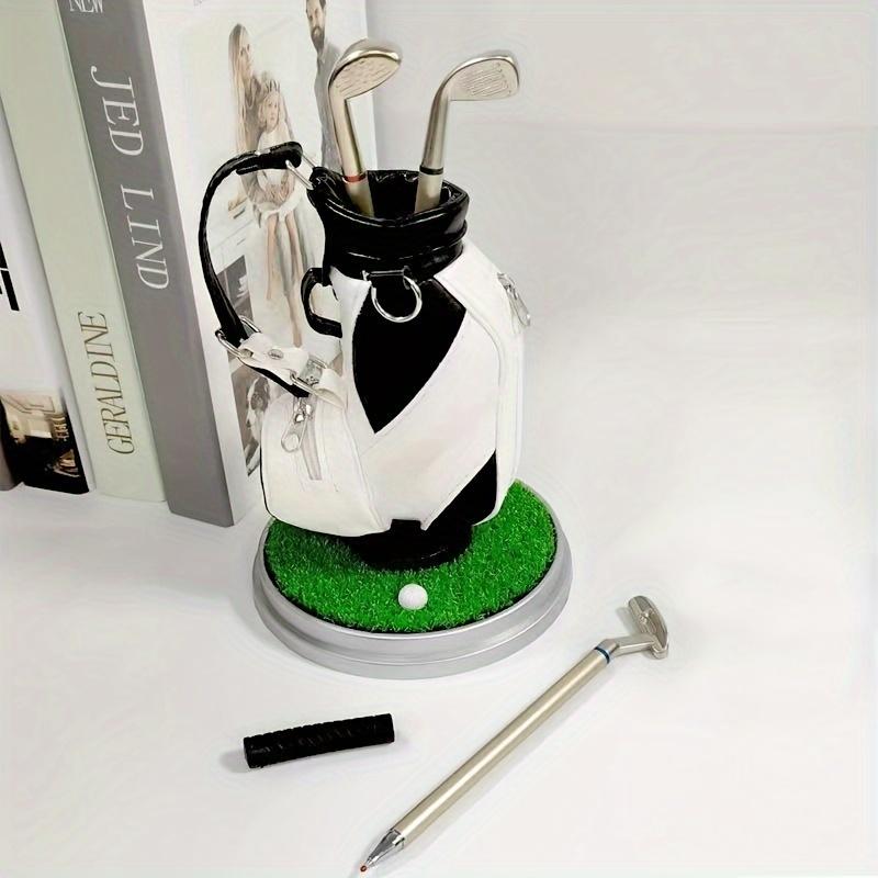 Golf Pen Holder with 3-Pen Set – Stylish Desk Organizer for Golf Lovers