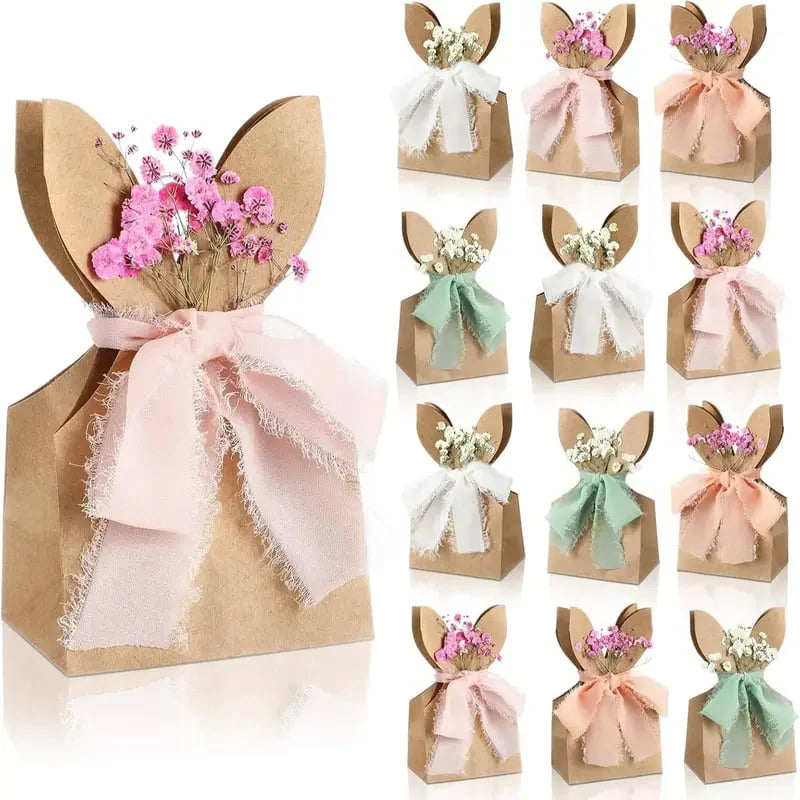 Boho Bunny Easter Goodie Bags Set(24 Pcs)