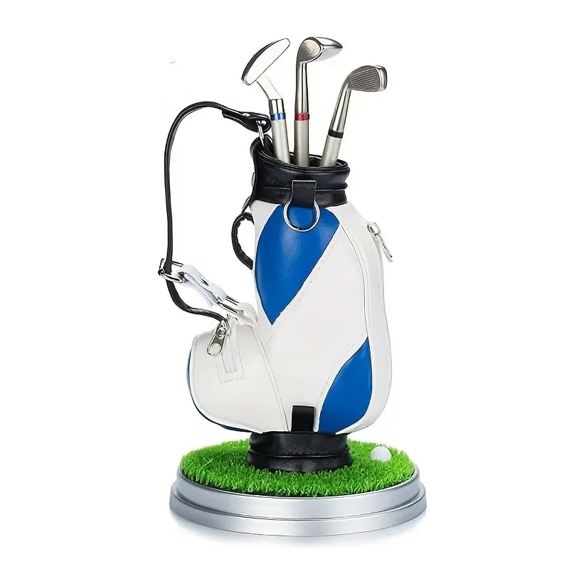 Golf Pen Holder with 3-Pen Set – Stylish Desk Organizer for Golf Lovers