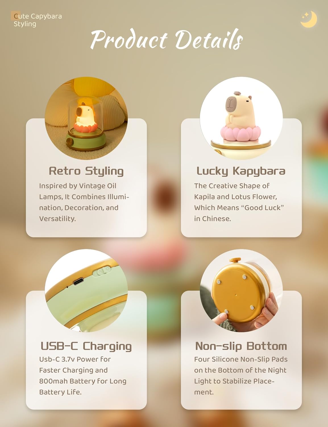 Retro Rechargeable Night Light