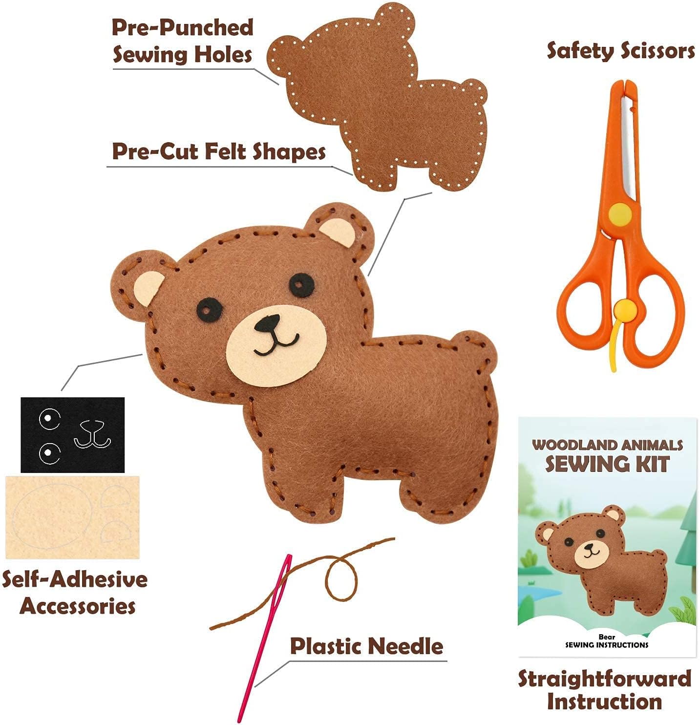 Woodland Animals Craft Kit Kids DIY Crafting