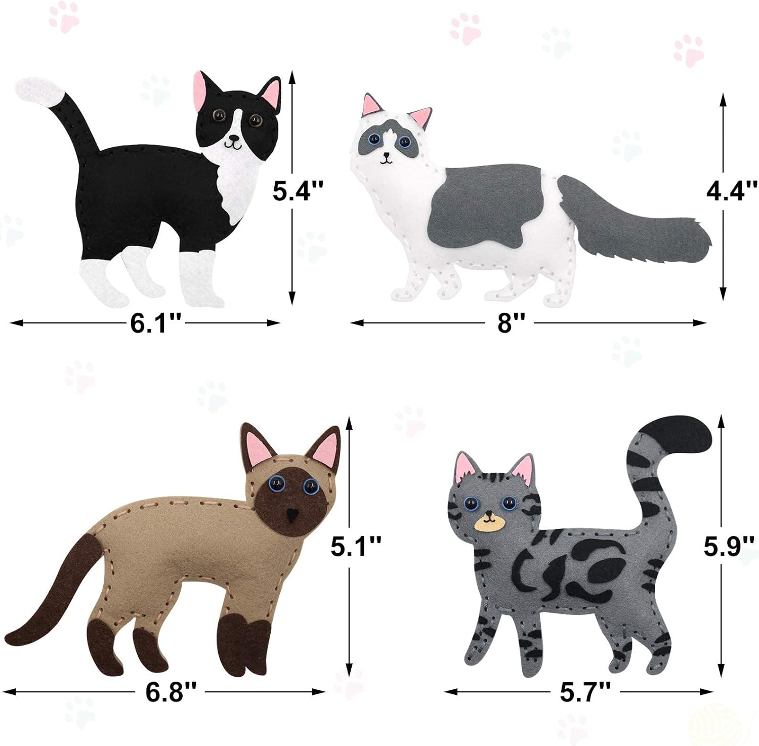 Kitten Craft Kit Kids DIY Crafting and Sewing Set