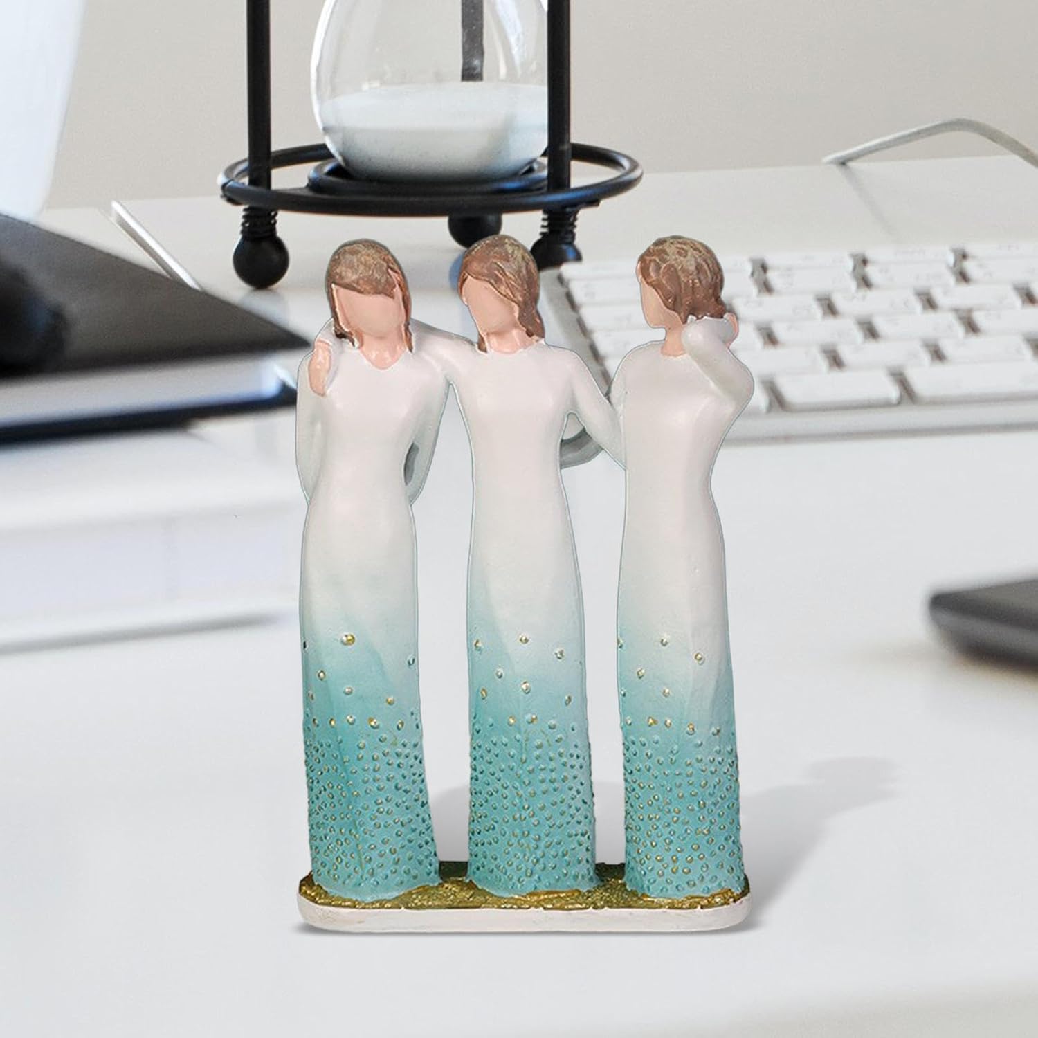 Sister Figurine Gift – 3 Sisters Resin Sculpture for Bestie & Women