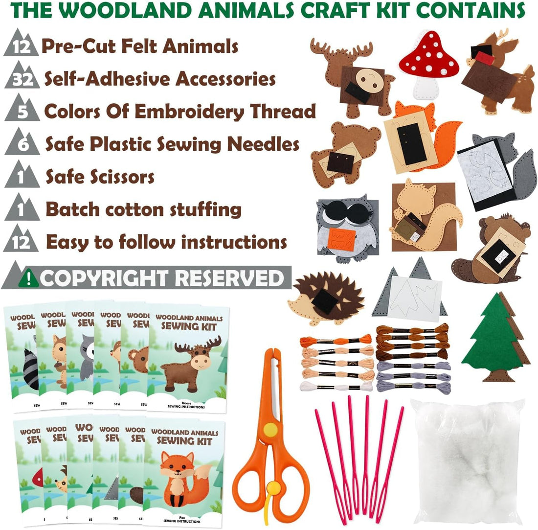 Woodland Animals Craft Kit Kids DIY Crafting