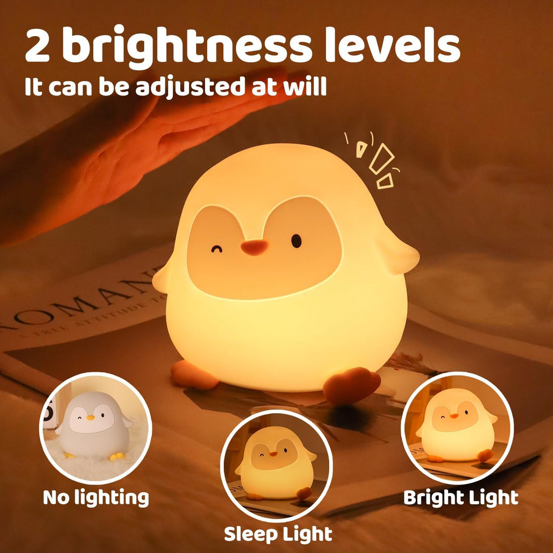 Penguin Silicone Night Light for Kids