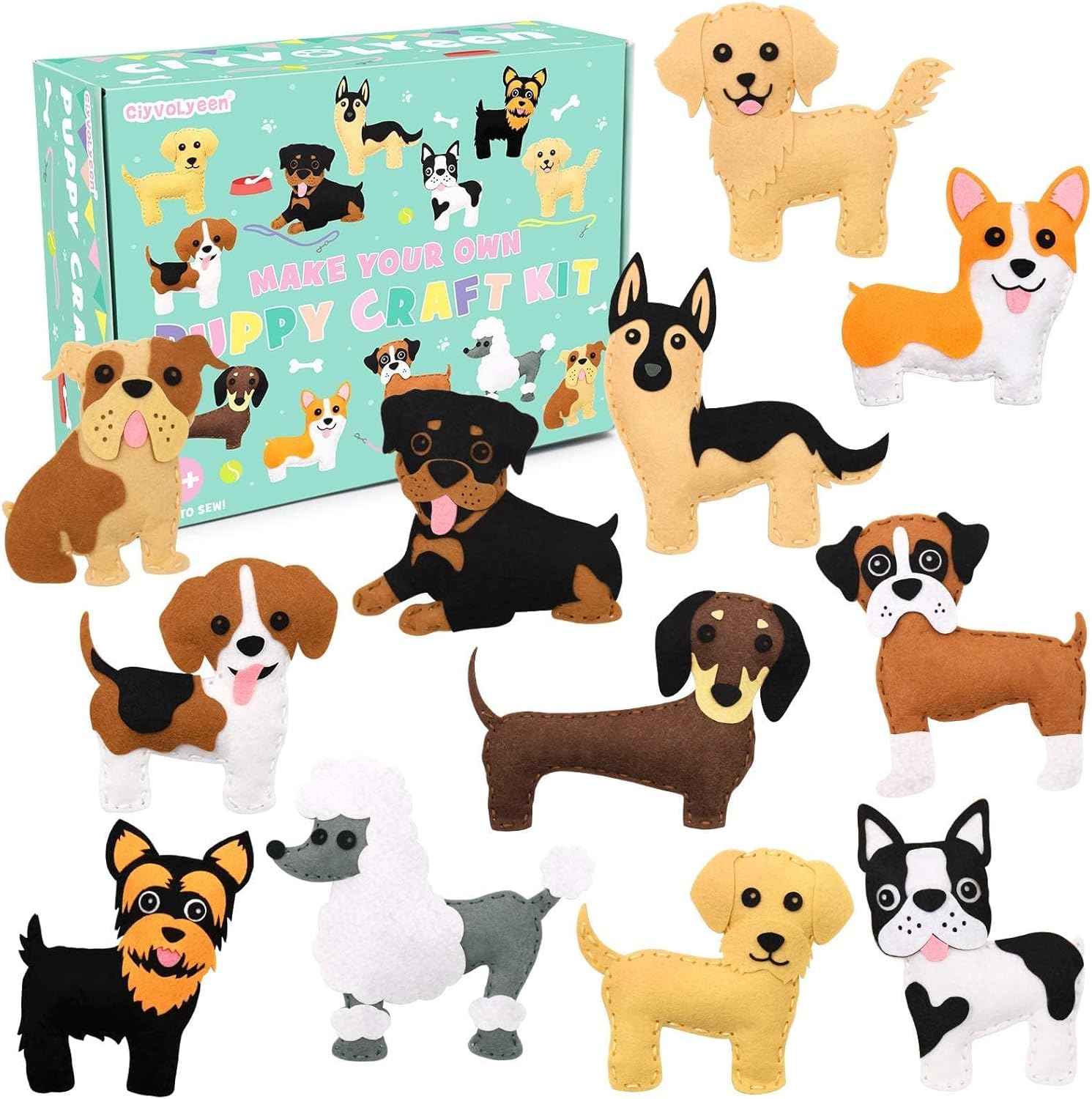 Puppy Craft Kit Kids DIY Crafting and Sewing Set