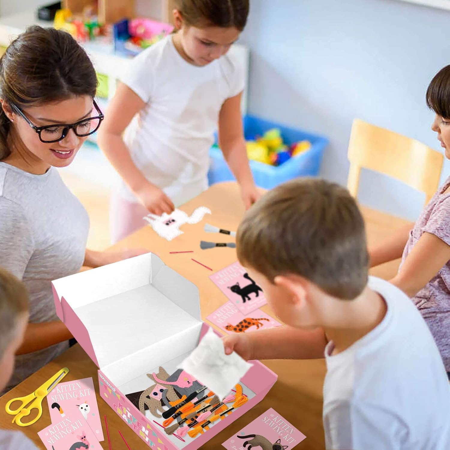 Kitten Craft Kit Kids DIY Crafting and Sewing Set