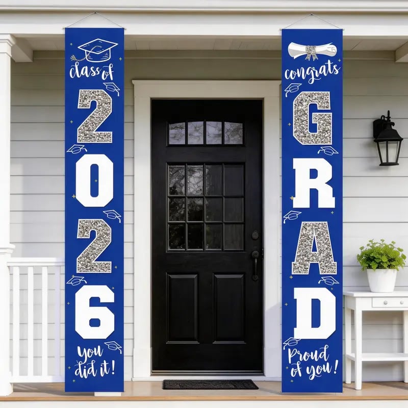 🎓Class of 2026 Graduation Banner 11.8" x 70.87"  (✨Set of 2)