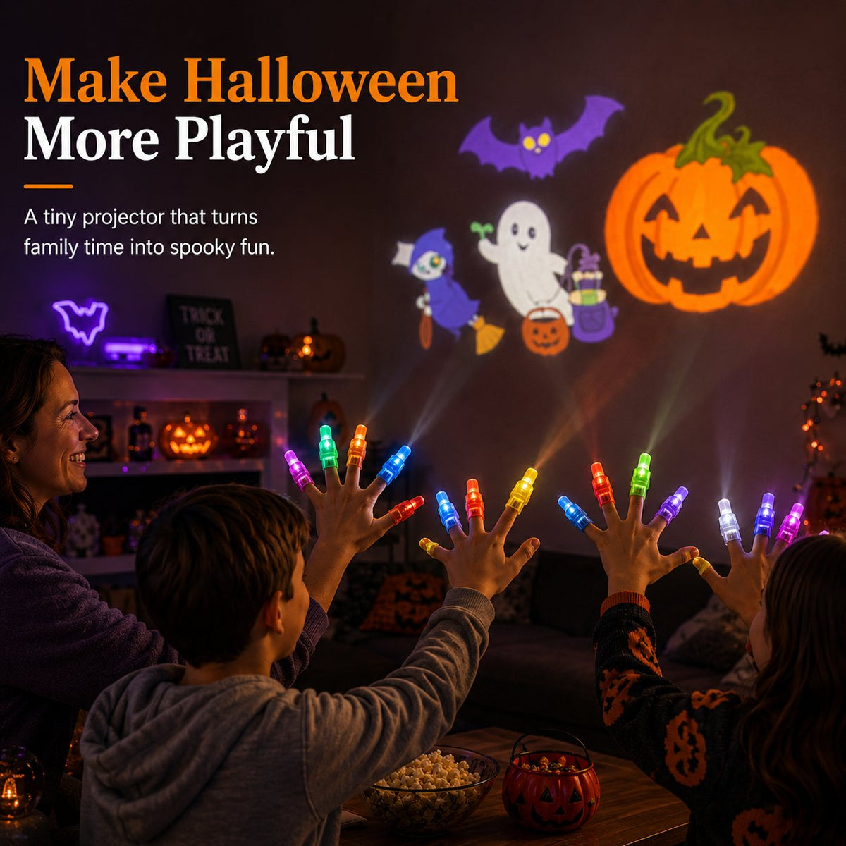 Halloween Finger Projector Lights – Mini Pattern Projector