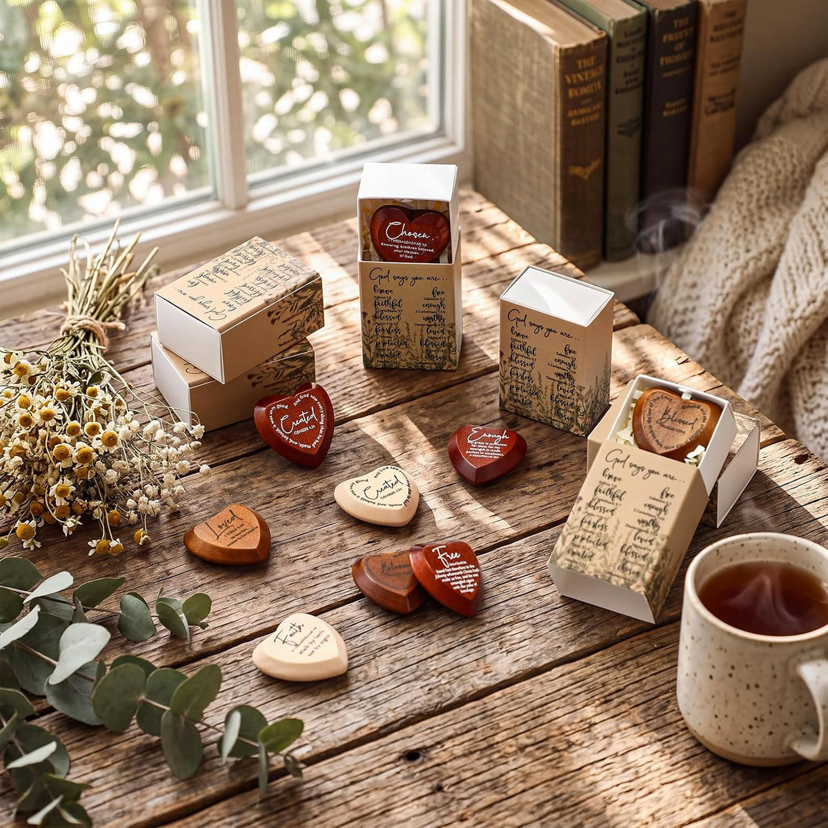 Christian Pocket Hearts Gift Set – 12 Faith-Filled Keepsakes