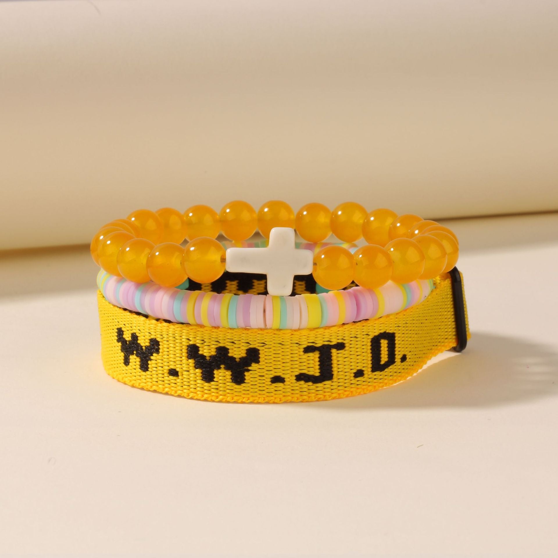 Cross Three-Piece Bracelet Woven Bracelet