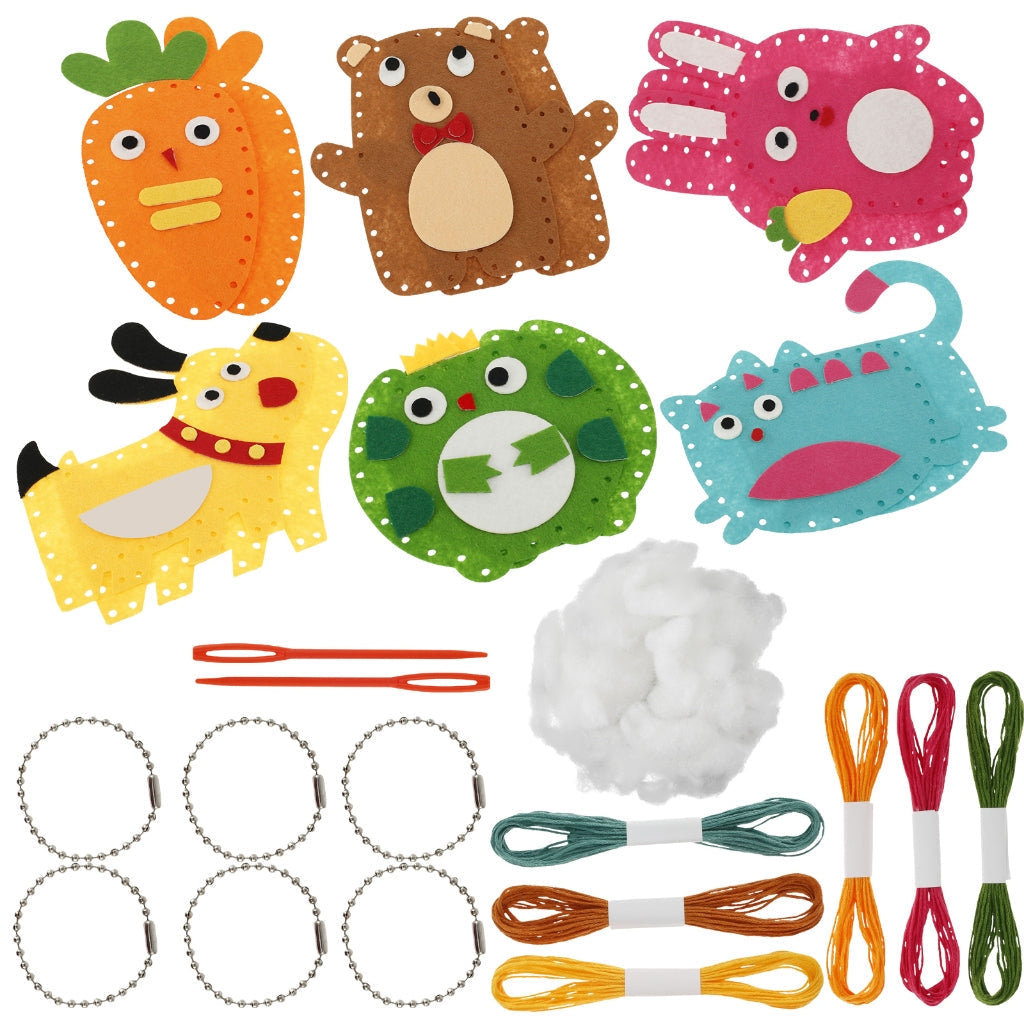 Safe Felt Animal Set for DIY Sewing