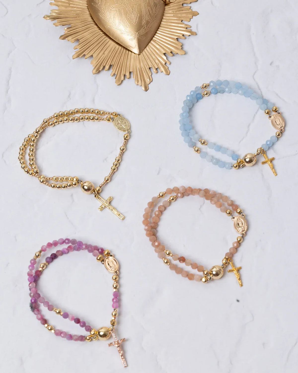 Handcrafted rosary bracelets