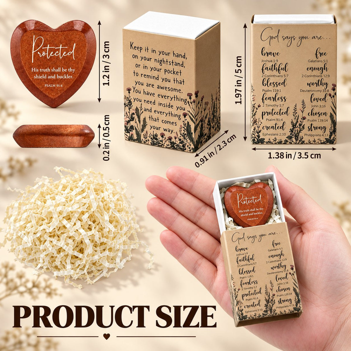 Christian Pocket Hearts Gift Set – 12 Faith-Filled Keepsakes