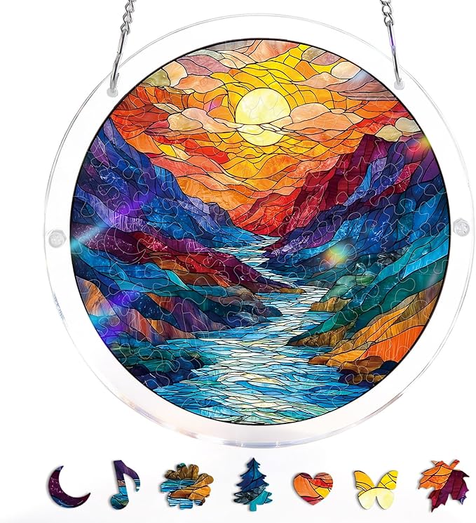 Acrylic Jigsaw Puzzle Suncatcher 80 Pieces