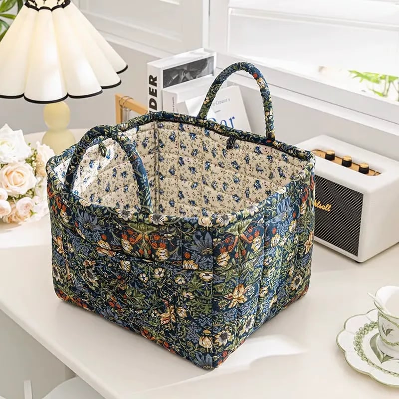 Panier de rangement en tissu bohème