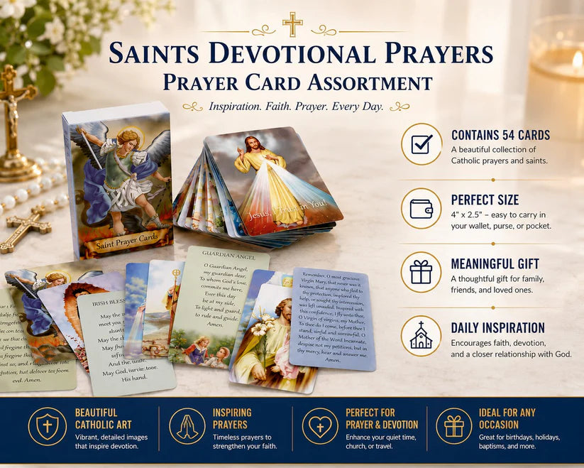 Catholic Leather Holy Card Holder with Snap Closure