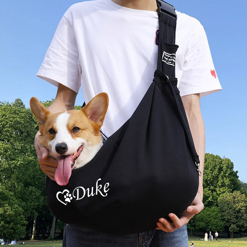 Personalized Pet Hands Free Sling Carrier