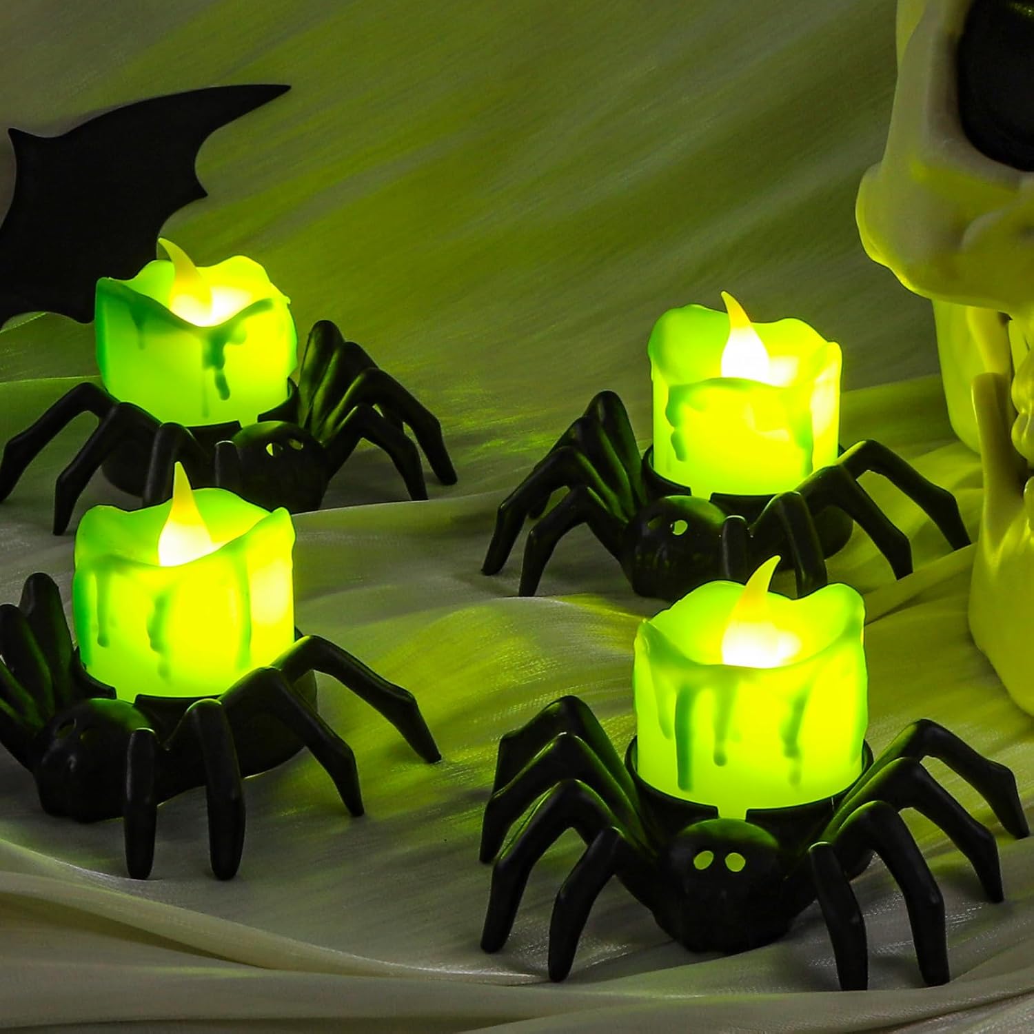 Spooky Halloween Pumpkin Lamp – Flameless Flickering LED Candle