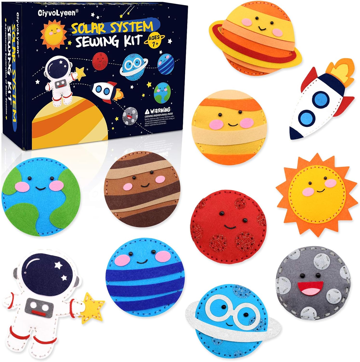 Space Sewing Kit for Kids Solar System DIY Activity Kids Felt Craft Supplies