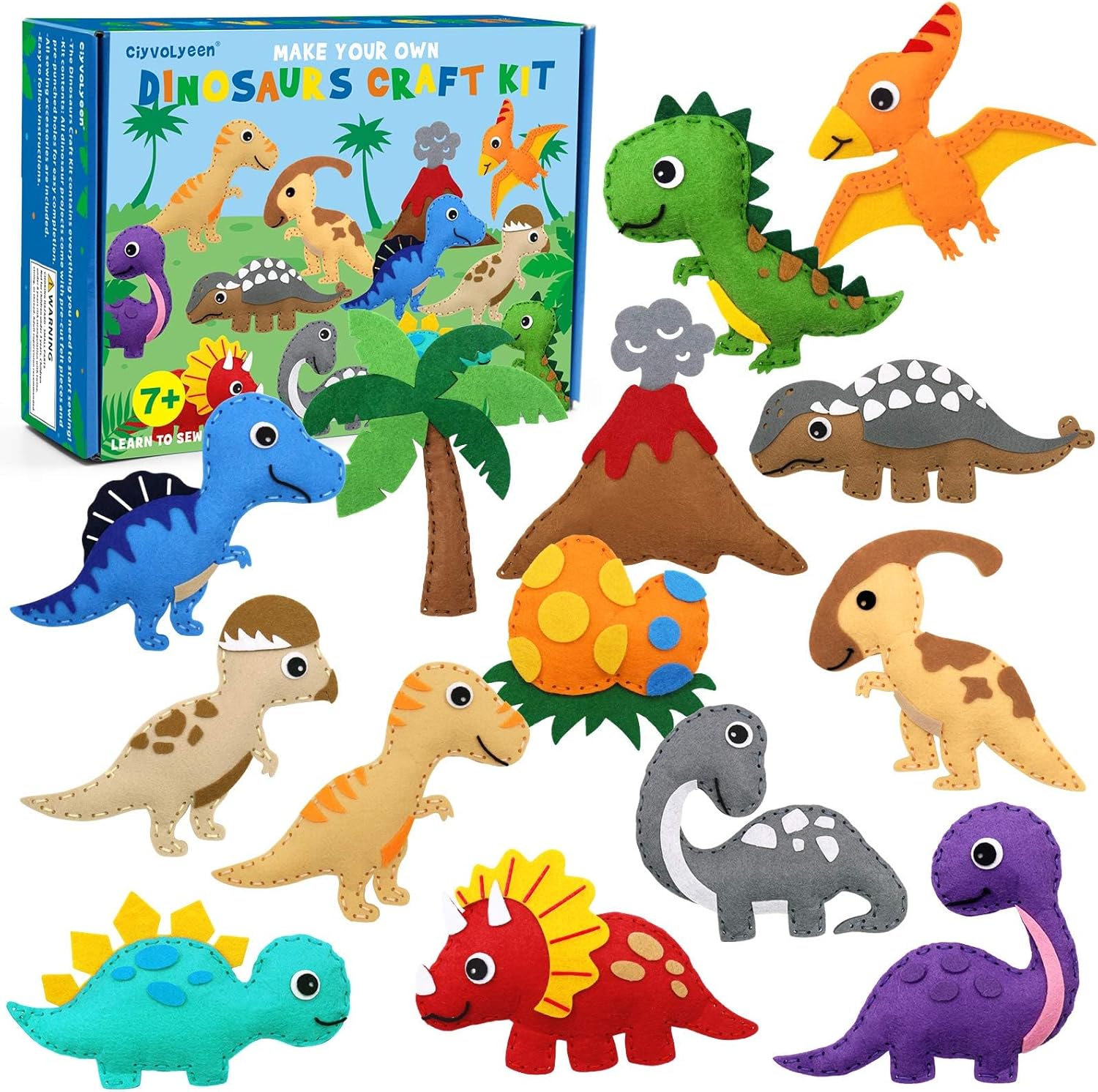 Dinosaur Sewing Craft Kit DIY Kids Craft