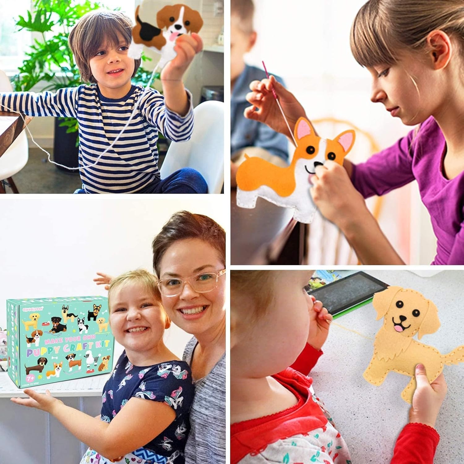 Puppy Craft Kit Kids DIY Crafting and Sewing Set