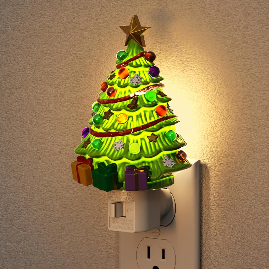 Cute and Funny Ceramics Christmas Night Light for Kids