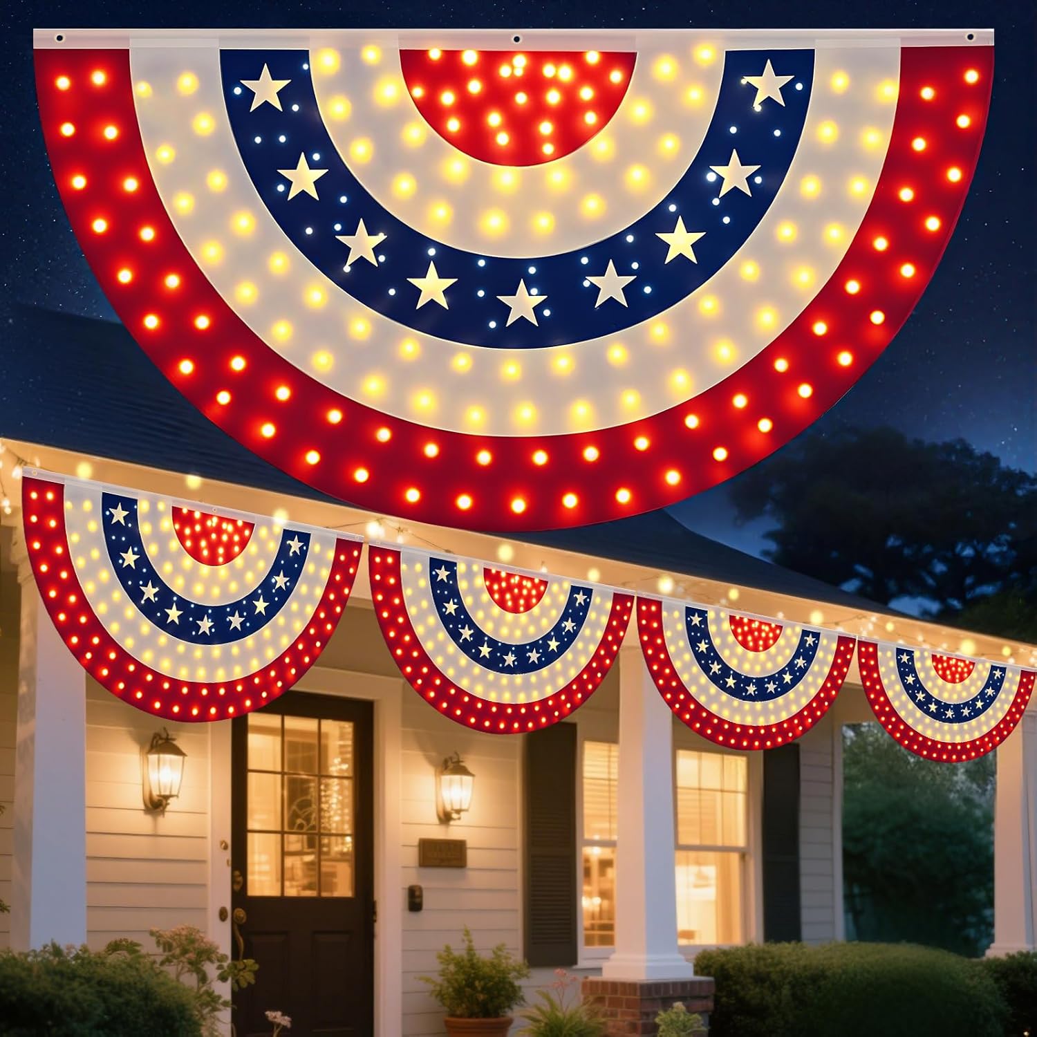 250th Anniversary American Commemorative Flag with LED Lights